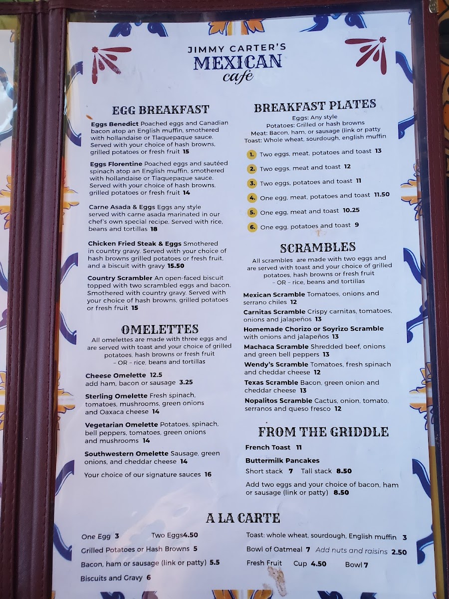 Jimmy Carter's Mexican Café Menu - Image 5